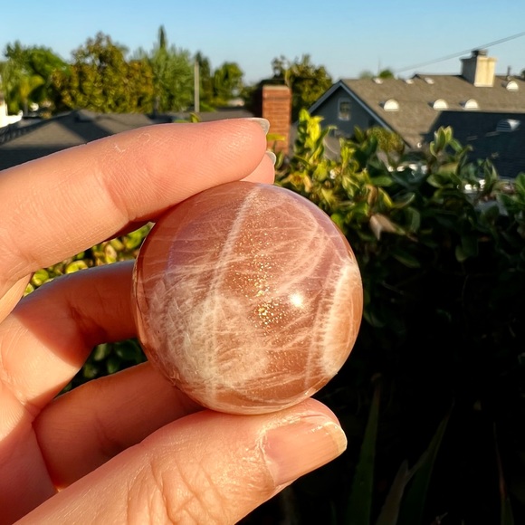 High Quality Peach Moonstone With Sunstone - Picture 2 of 4